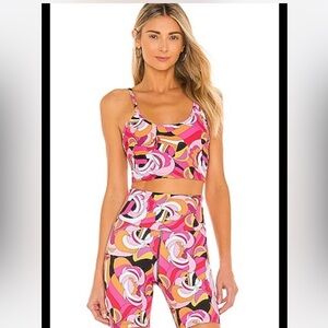 Beach Riot Pink and Orange Athletic Short & Top Set